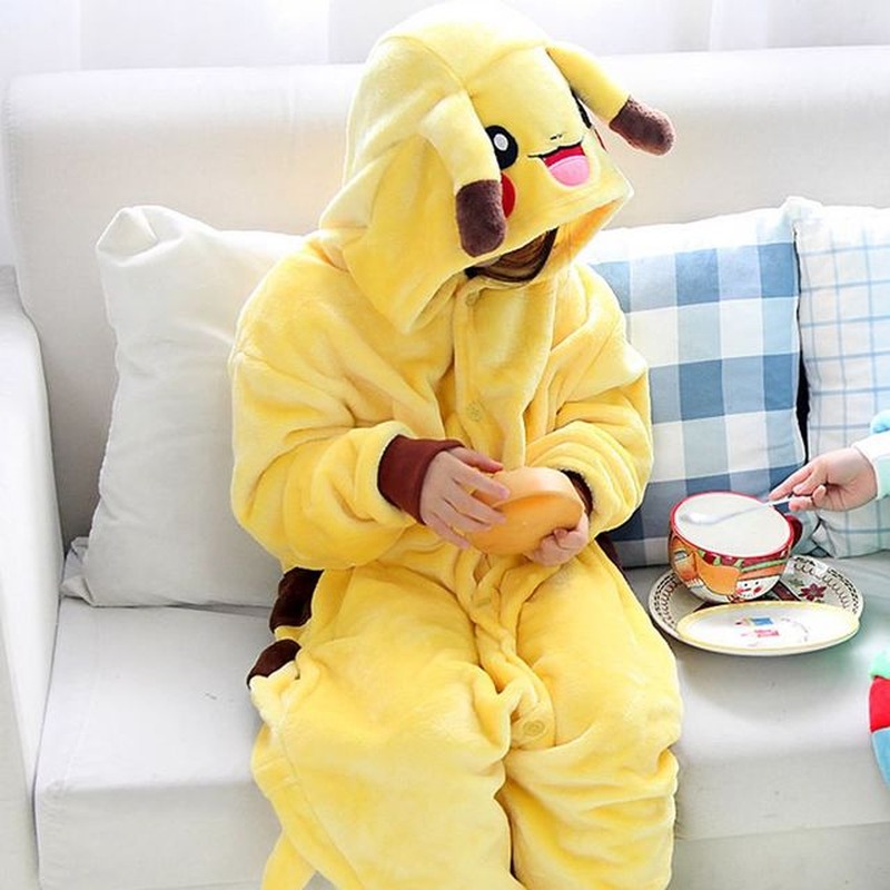 Combinaison pyjama en forme de Pikachu pour fille - Pyjama D'Or
